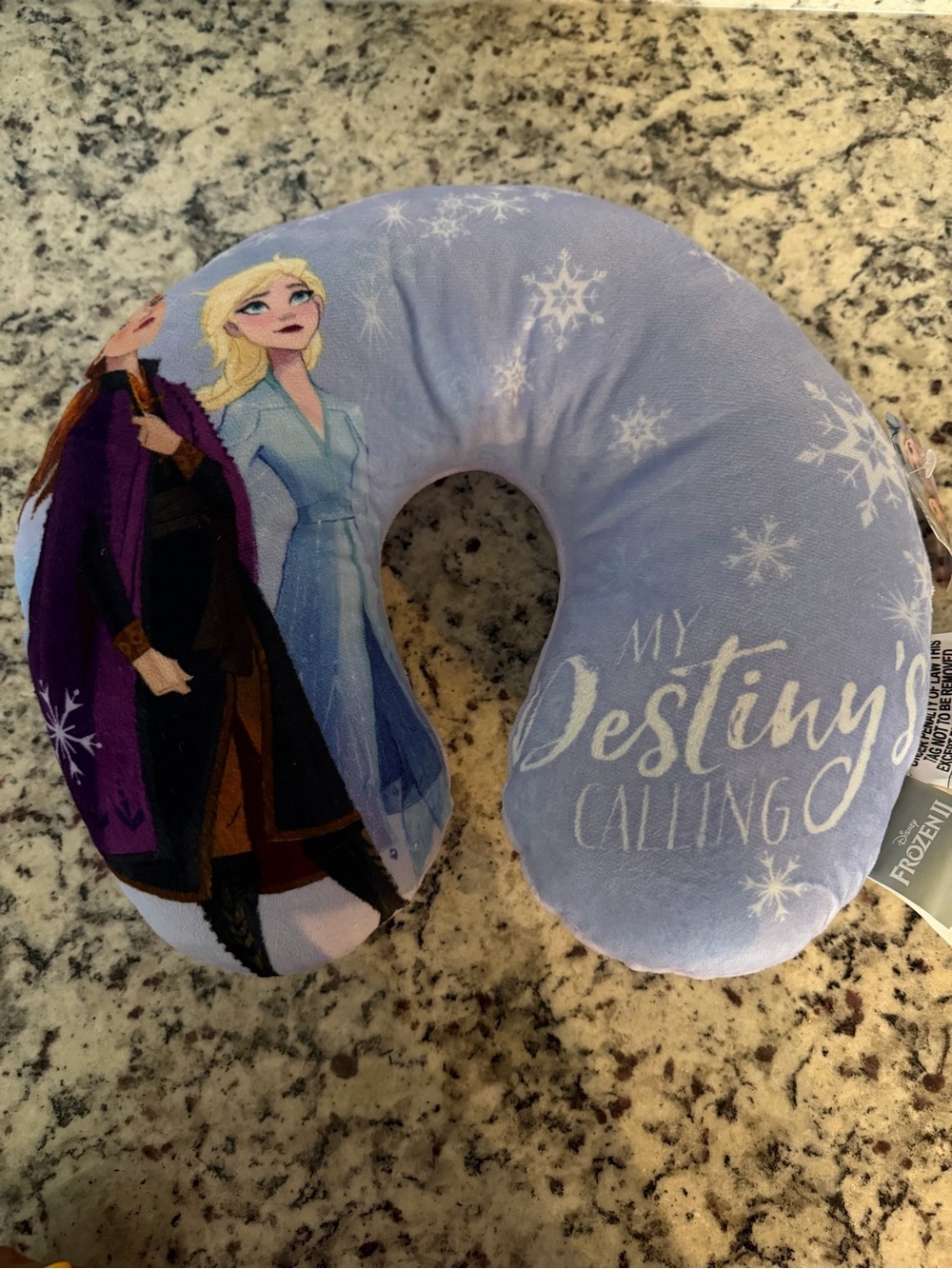 Disney Frozen Lavender and Purple 'My Destiny Calling' Neck Pillow